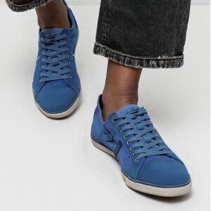 HUGO BOSS Suede Sneaker Blue Runners Leather Shoes BOSS Orange  Lace Up Casual